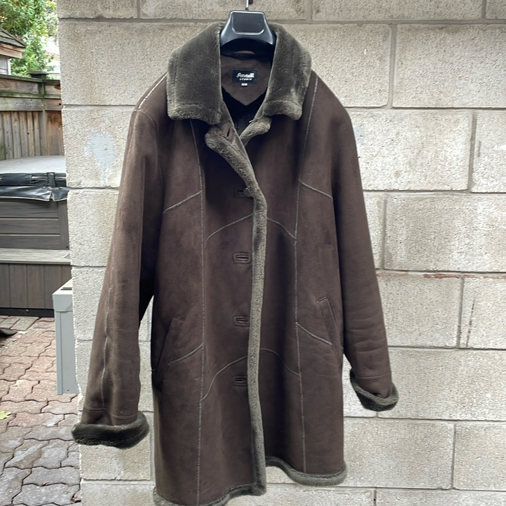 Faux shearling ladies coat